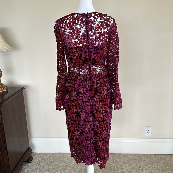Shoshanna Dyer Dress in Fuchsia Multi Size 6 - Picture 9 of 12